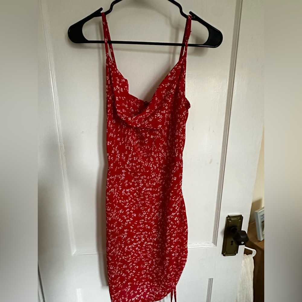 Missguided+ Red Floral Mini Dress